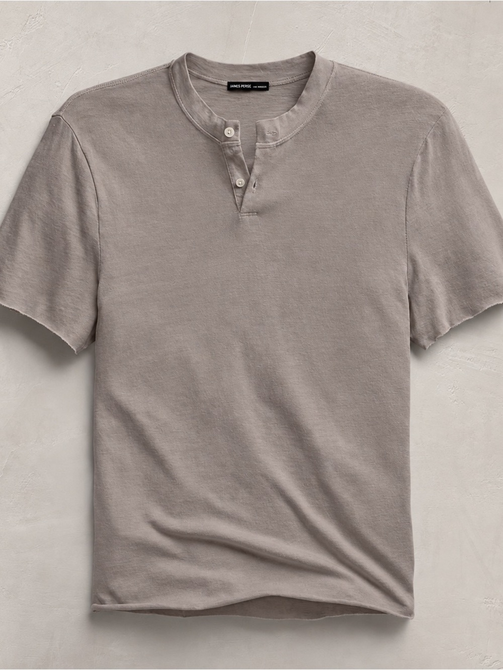 James Perse Los Angeles Gray Henley Top Size 3 NWT